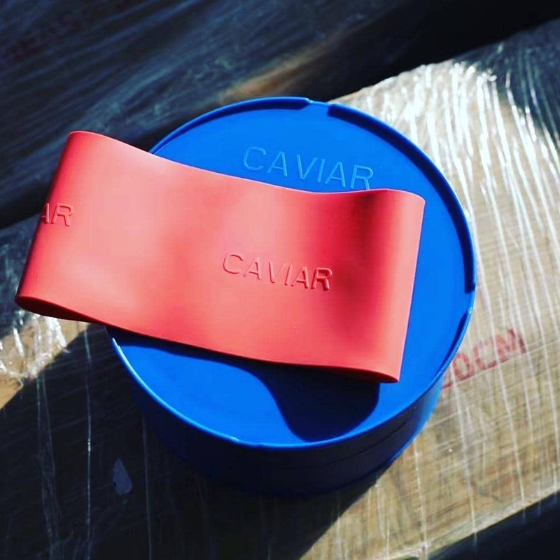 Blue Food Safe Caviar Plastic Container